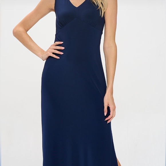 Worn one time!  Empire Waist Maxi Dress With Cowl Back.  Last Tango - Picture 6 of 8